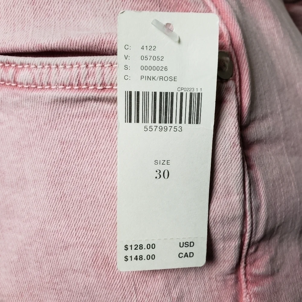 PILCRO Ultra High-Rise Acid Wash Pink  Straight Jeans